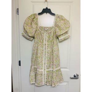 Love the label puff sleeve baby doll dress